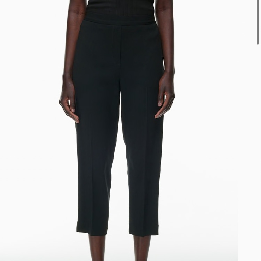 Babaton Conan Cropped Pants Size 10 Crepe Mid Rise Pull On Office Crops Pockets